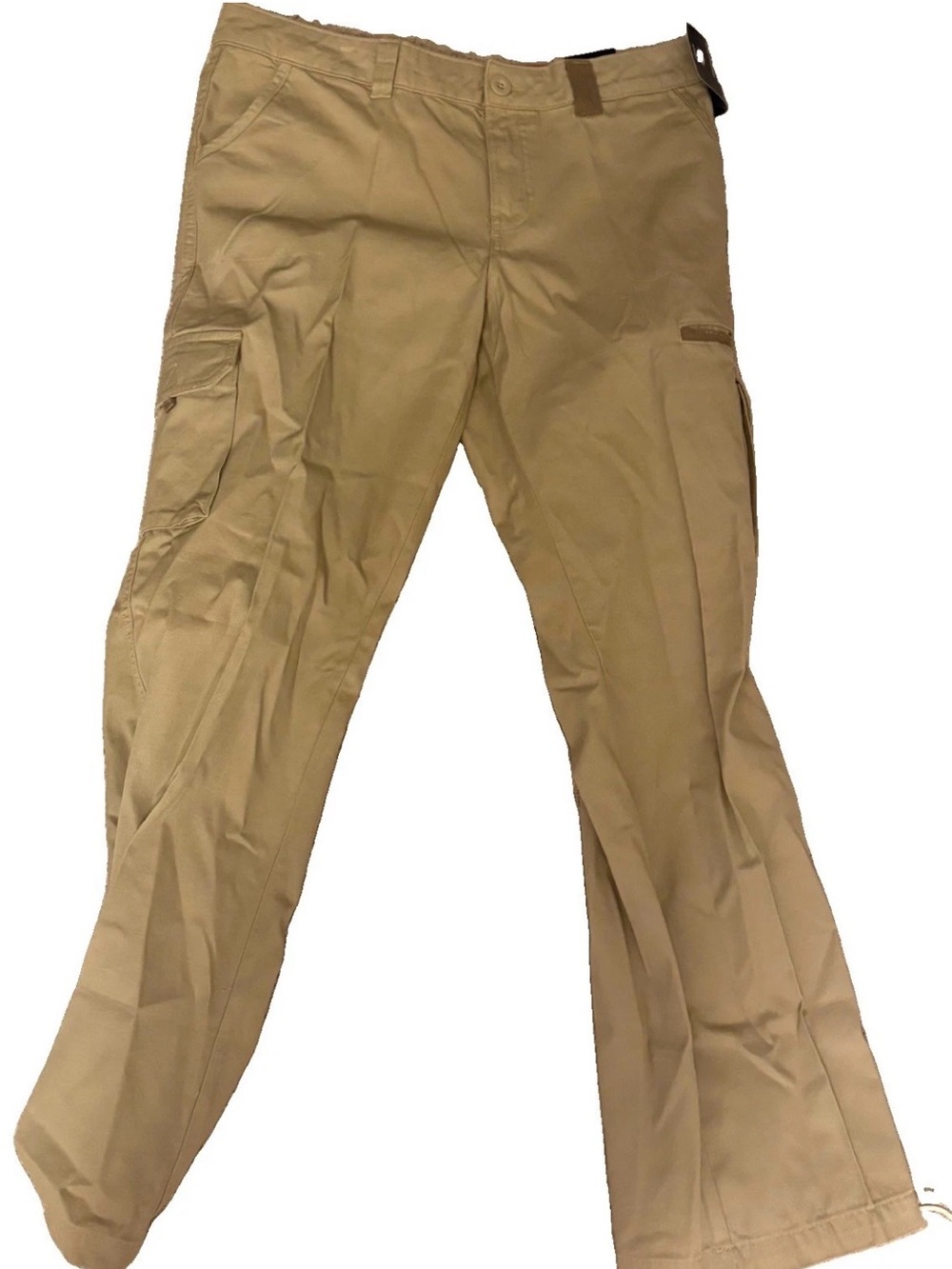 Dickies Cargo Pants Relaxed Fit Straight Leg Womens Size 14R Khaki Tan Work